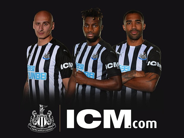 ICM.com Proud Sleeve Sponsor  of Newcastle United FC 