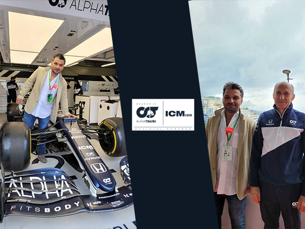 ICM.com หนึ่งในผู้สนับสนุนอย่างเป็นทางการของทีม Scuderia AlphaTauri ในการแข่งขันฟอร์มูล่าวัน